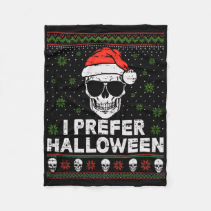 Ich bevorzuge Halloween Weihnachtssüßer Funny Ugly Fleecedecke