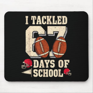 Ich bewältigte 67 Tage Schule Lustiges Six Seven M Mousepad
