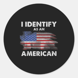 Ich bezeichne die US-Flagge als eine amerikanische Runder Aufkleber