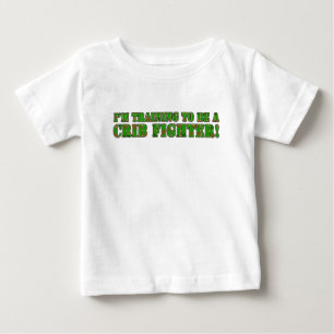 Ich bilde aus, um eine Krippen-Kämpfer-Camouflage Baby T-shirt
