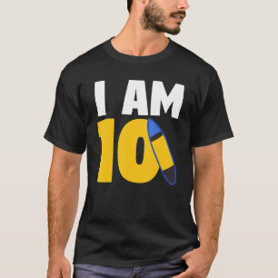 Ich bin 10 Surfbrett 10 Geburtstag Surfboard T-Shirt