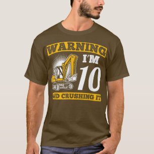 Ich bin 10 und zerstöre es LKW-Bauausgraben T-Shirt