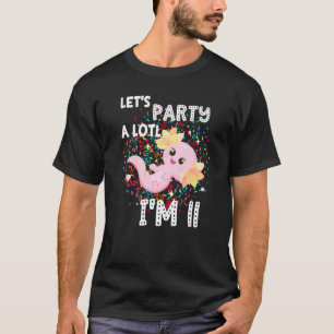 Ich bin 11 Axolotl 11. Geburtstag Niedlich Let's P T-Shirt