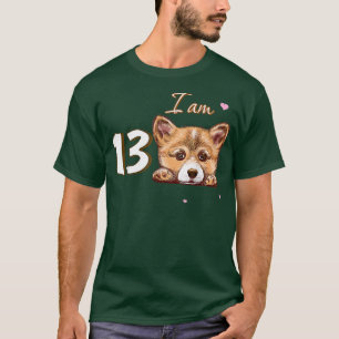 Ich bin 13 Corgi Geschenk für das 13. Geburtstagsg T-Shirt