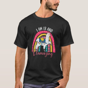 Ich bin 13 Jahre alt und lamming Alpaca Llama 13. T-Shirt