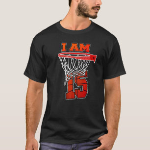 Ich bin 15 Basketball Thema Geburtstagsfeier T-Shirt