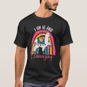 Ich bin 16 Jahre alt und lamming Alpaca Llama 16. T-Shirt