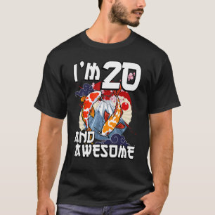 Ich bin 20 und Phantastischer japanischer Carp Koi T-Shirt