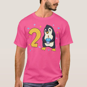 Ich bin 2 mit Pinguin Kindergeburtstag 2 Jahre alt T-Shirt