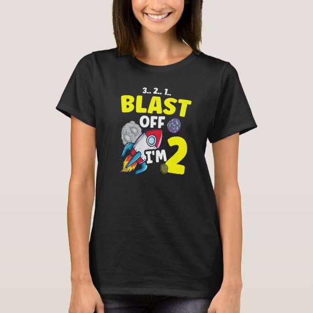 Ich bin 2 Science Future Scientist Happy Birthday  T-Shirt (Vorderseite)