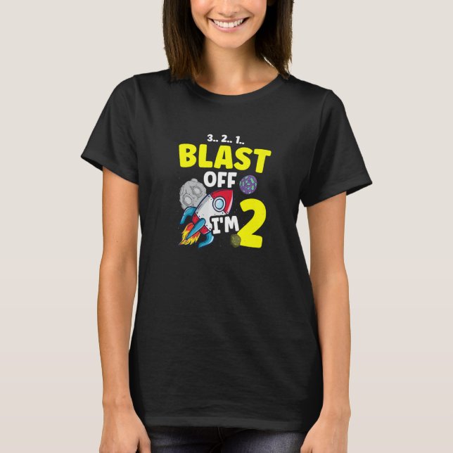 Ich bin 2 Science Future Scientist Happy Birthday  T-Shirt (Vorderseite)