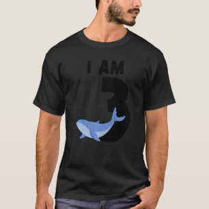 Ich bin 3 Blue Whale 3 Jahre alt T-Shirt