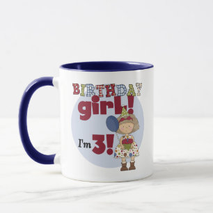 Ich bin 3 Geburtstag Girl Tshirts und Geschenke Tasse