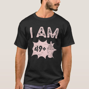 Ich bin 49+1 Plus Middle Finger 50. Geburtstagspar T-Shirt