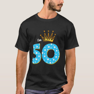 Ich bin 50. Geburtstag Party King Thema 50 Jahre a T-Shirt