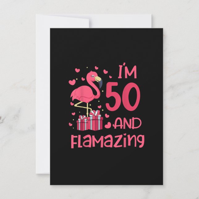 Ich bin 50 und fantastisch - Phantastisch 50. Gebu Einladung (Vorderseite)