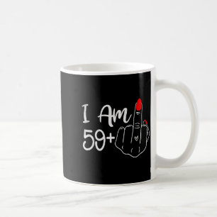 Ich bin 59 Plus 1 Mittelfinger Lustig 60. Geburtst Kaffeetasse