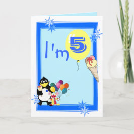 Ich bin 5 Geburtstag Karte