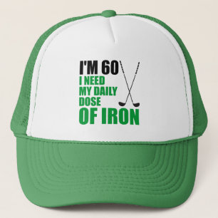 Ich bin 60 tägliche Dosis von Eisen Golf Trucker  Truckerkappe