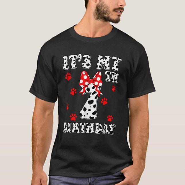 Ich bin 7 Jahre alt Kinder Dalmatiner Es ist mein  T-Shirt (Vorderseite)