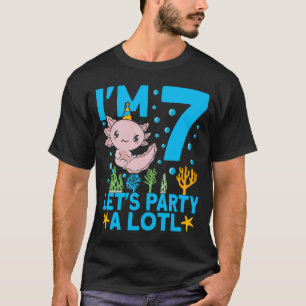 Ich bin 7 Tage Axolotl Party niedlich 7. Geburtsta T-Shirt