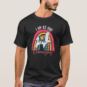 Ich bin 82 Jahre alt und lamming Alpaca Llama 82. T-Shirt