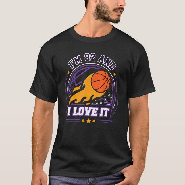 Ich bin 82 und ich Liebe It Basketball 82. Geburts T-Shirt (Vorderseite)