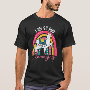 Ich bin 94 Jahre alt und lamming Alpaca Llama 94. T-Shirt