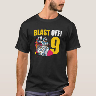 Ich bin 9 Astronaut Planet Raumschiff Glückwunsch T-Shirt