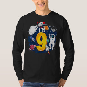 Ich bin 9 Jahre alt Astronaut Weltraum 9. Geburtst T-Shirt