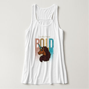 Ich bin Afro Unicorn   Fett-Glitzer-Design Tank Top