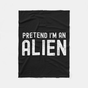 Ich bin Alien Funny Lazy Halloween Kostümpassende Fleecedecke