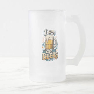 Ich bin alle Biere inspirierend Mattglas Bierglas