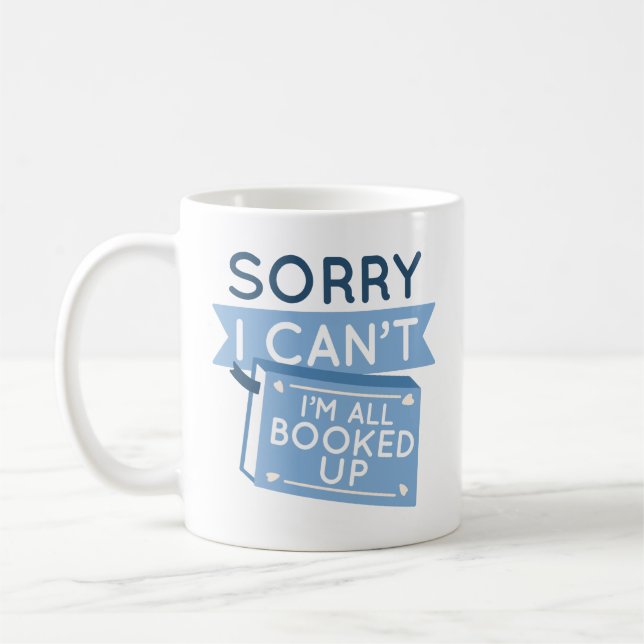 Ich bin alle gebucht kaffeetasse (Links)