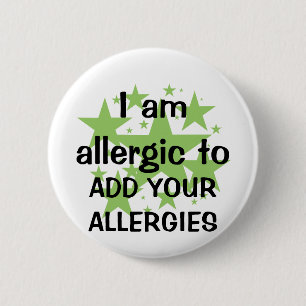 Ich bin allergisch - fertigen Sie mit der Allergie Button