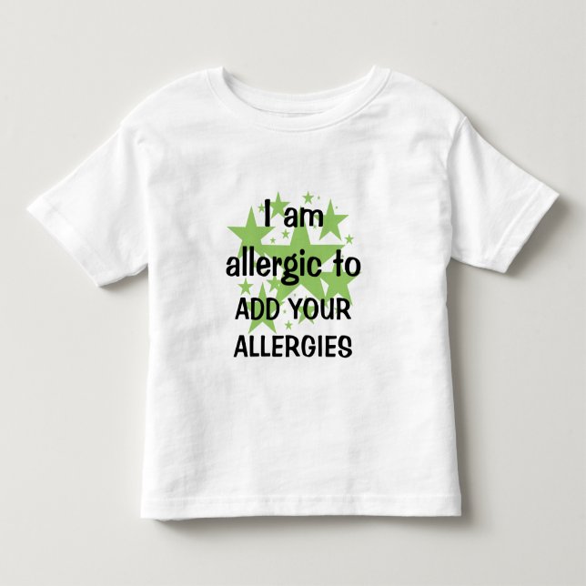 Ich bin allergisch - fertigen Sie mit der Allergie Kleinkind T-shirt (Vorderseite)