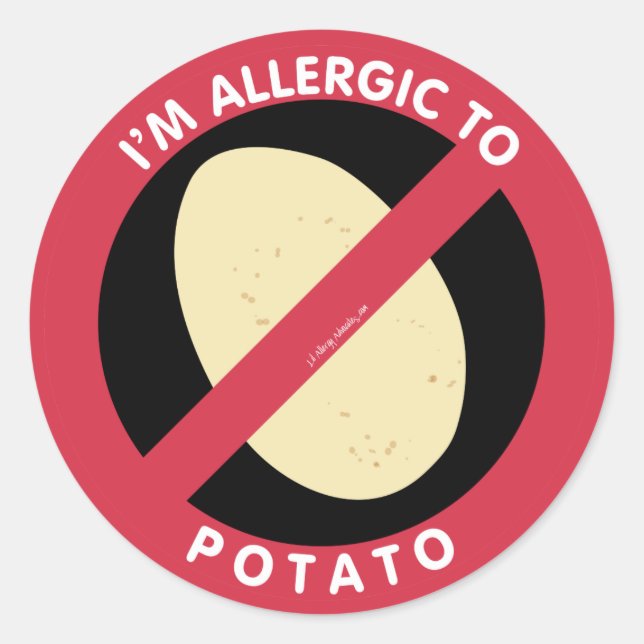 Ich bin allergisch gegen Allergie-Symbol-Kinder vo Runder Aufkleber (Vorderseite)