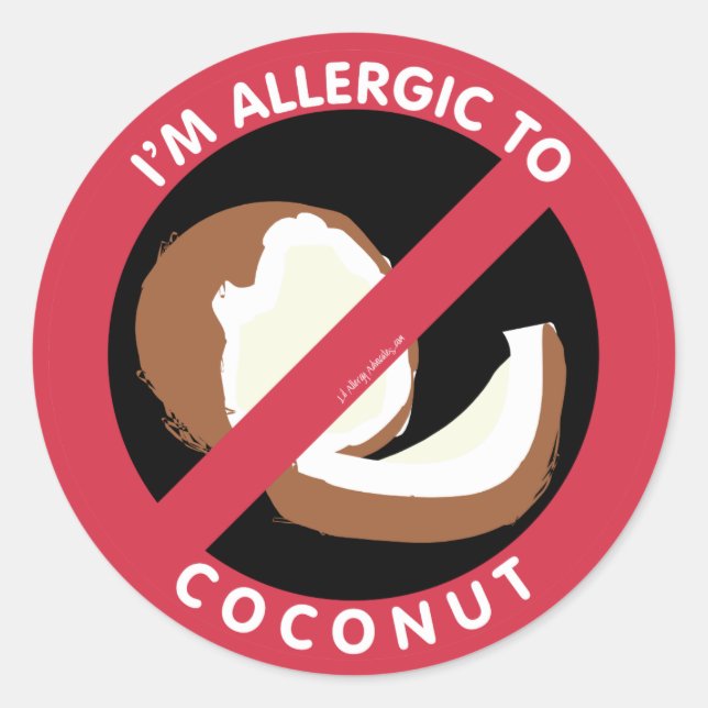 Ich bin allergisch gegen Allergie-Symbol-Kinder vo Runder Aufkleber (Vorderseite)