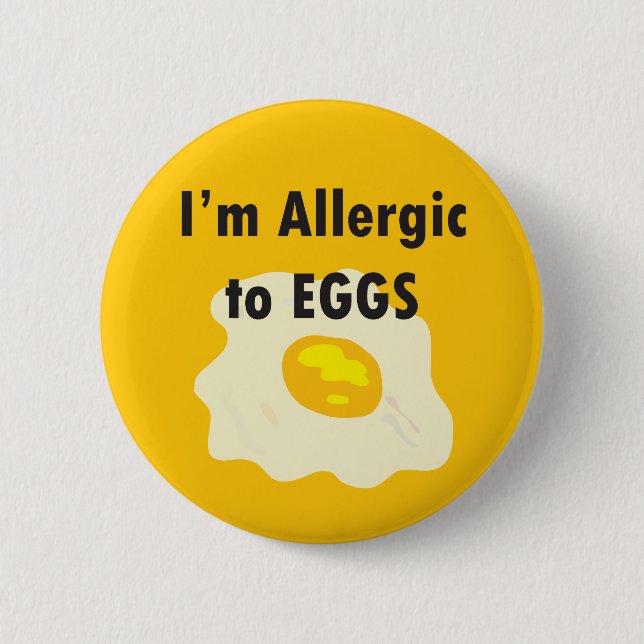 Ich bin allergisch gegen Eier-Allergie-Button-Abze Button (Vorderseite)