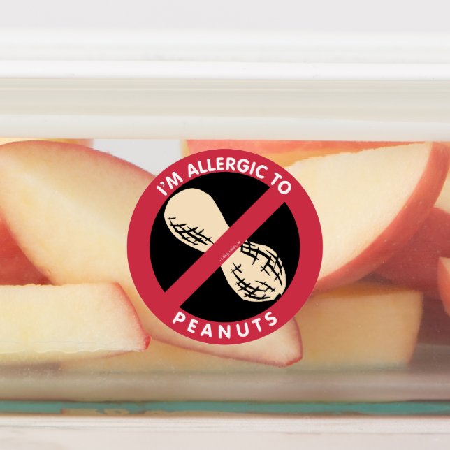 Ich bin allergisch gegen Erdnüsse Kids Nut Allergi Etiketten (Befestigt)