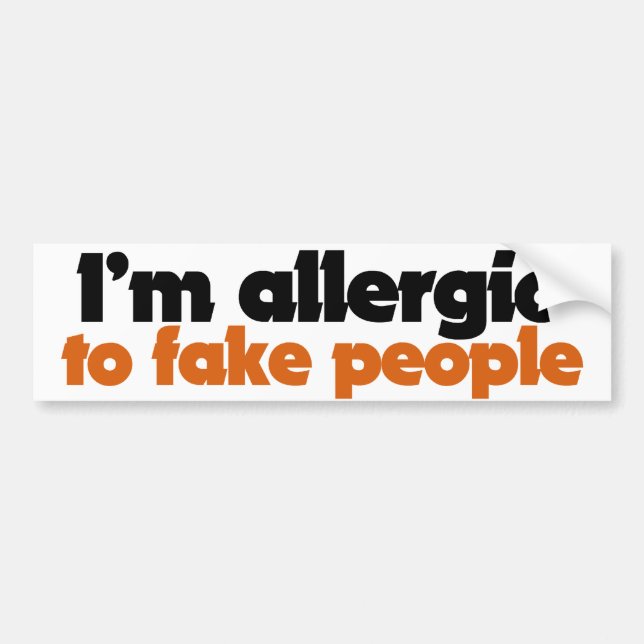 Ich bin allergisch gegen Fakes Autoaufkleber (Vorne)