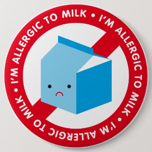Ich bin allergisch gegen Milch! Button