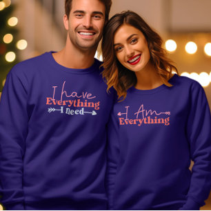 Ich bin alles Valentinstag Couple Matching Sweatshirt