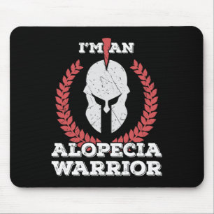 Ich bin Alopecia Krieger Alopecia Areata Bewusstse Mousepad