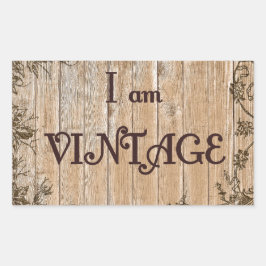 Ich bin alt rechteckiger aufkleber