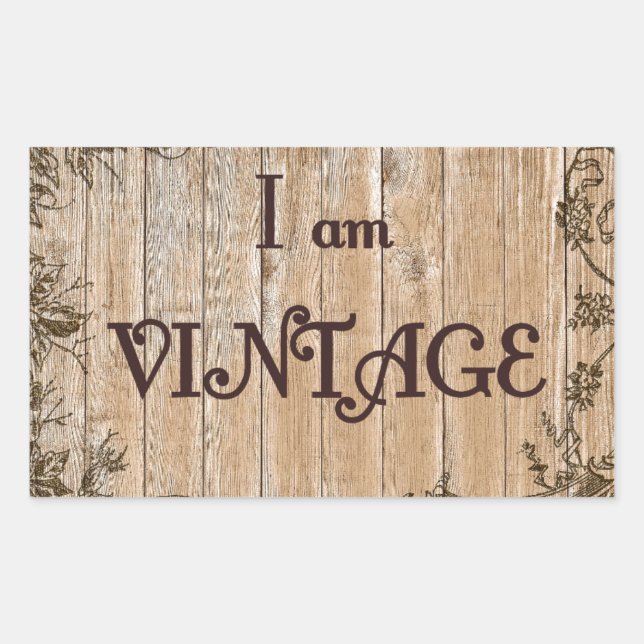 Ich bin alt rechteckiger aufkleber (Vorderseite)