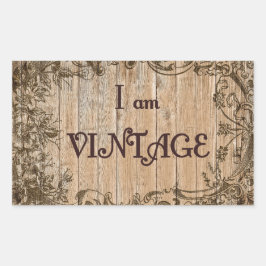 Ich bin alt rechteckiger aufkleber