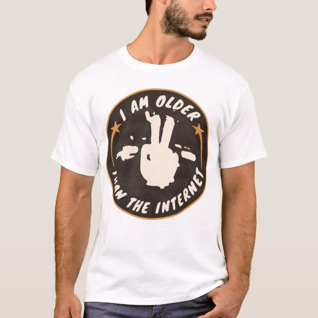 Ich bin älter als das Internet T-Shirt (Vorderseite)
