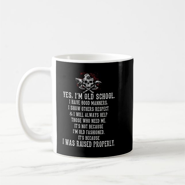 Ich bin altmodischer Wikinger Kaffeetasse (Links)