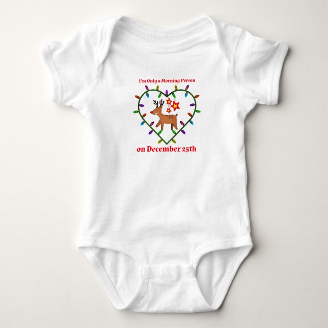 Ich bin am 25. Dezember nur ein Morgenmensch Baby Strampler (Vorderseite)